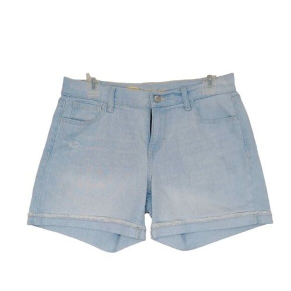 Old Navy Women's Shorts Size 4 Light Blue Color Ripped Denim Acid Wash - Picture 1 of 10